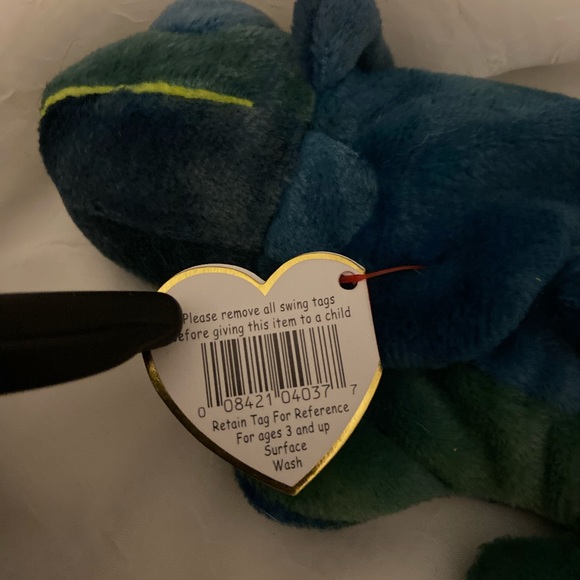 Rainbow the Chameleon Ty Beanie Baby Babies 1997 stuffed animal vintage 90s - Picture 10 of 13